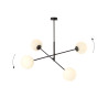 Lampa wisząca LINEAR 4 BLACK/OPAL 1169/4 EMIBIG