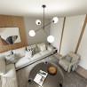 Lampa wisząca LINEAR 4 BLACK/OPAL 1169/4 EMIBIG