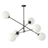 Lampa wisząca LINEAR 6 BLACK/OPAL 1169/6 EMIBIG
