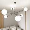 Lampa wisząca LINEAR 6 BLACK/OPAL 1169/6 EMIBIG