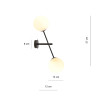 Kinkiet LINEAR K2 BLACK/OPAL 1169/K2 EMIBIG