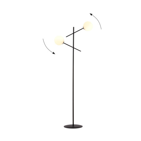 Lampa podłogowa LINEAR LP2 BLACK/OPAL 1169/LP2 EMIBIG