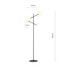 Lampa podłogowa LINEAR LP2 BLACK/OPAL 1169/LP2 EMIBIG
