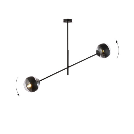 Lampa wisząca LINEAR 2 BLACK/STRIPE 1168/2 EMIBIG