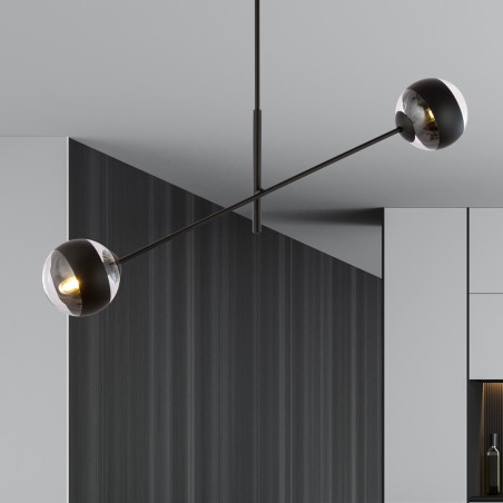 Lampa wisząca LINEAR 2 BLACK/STRIPE 1168/2 EMIBIG