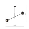 Lampa wisząca LINEAR 2 BLACK/STRIPE 1168/2 EMIBIG
