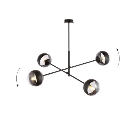Lampa wisząca LINEAR 4 BLACK/STRIPE 1168/4 EMIBIG