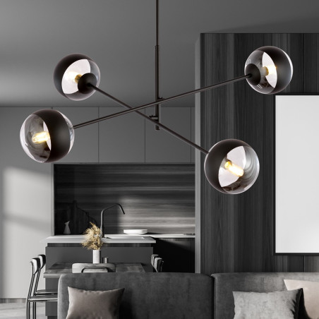 Lampa wisząca LINEAR 4 BLACK/STRIPE 1168/4 EMIBIG