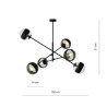 Lampa wisząca LINEAR 6 BLACK/STRIPE 1168/6 EMIBIG