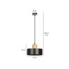 Lampa wisząca  TORIN 1 BLACK 1046/1 EMIBIG