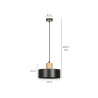 Lampa wisząca  TORIN 1 BLACK 1046/1 EMIBIG
