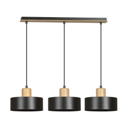 Lampa wisząca  TORIN 3 BLACK 1046/3 EMIBIG
