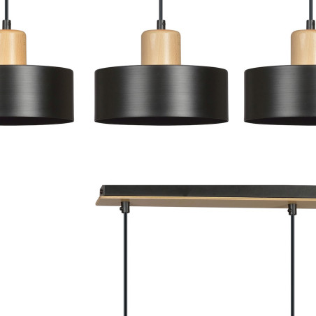 Lampa wisząca  TORIN 3 BLACK 1046/3 EMIBIG