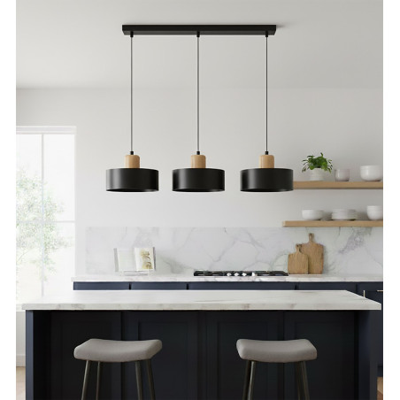 Lampa wisząca  TORIN 3 BLACK 1046/3 EMIBIG
