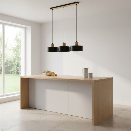 Lampa wisząca  TORIN 3 BLACK 1046/3 EMIBIG