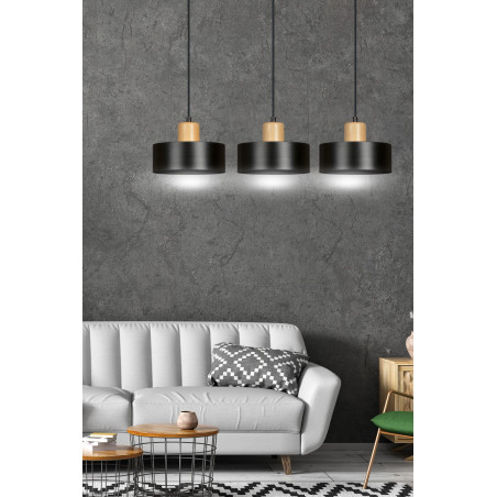 Lampa wisząca  TORIN 3 BLACK 1046/3 EMIBIG