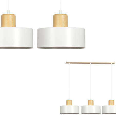 Lampa wisząca  TORIN 3 WHITE 1047/3 EMIBIG