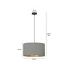 Lampa wisząca HILDE 1 BL GRAY 1050/1 EMIBIG