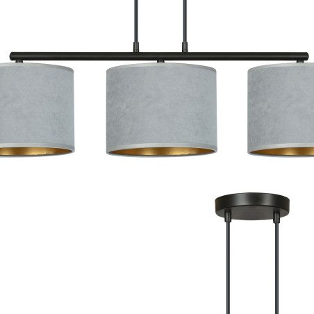Lampa wisząca HILDE 3 BL GRAY 1050/3 EMIBIG