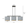 Lampa wisząca HILDE 3 BL GRAY 1050/3 EMIBIG