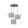 Lampa wisząca HILDE 3 BL PREMIUM GRAY 1050/3PREM EMIBIG