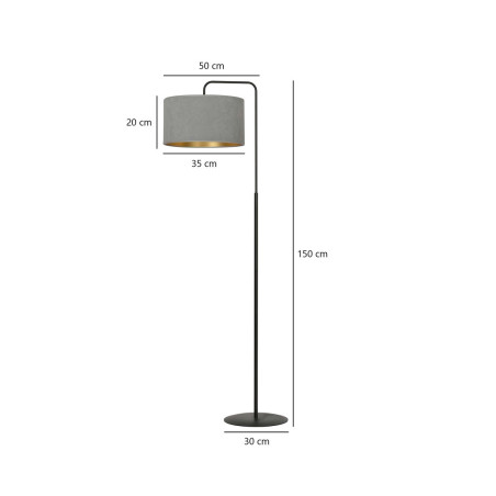 Lampa podłogowa HILDE LP1 BL GRAY 1050/LP1 EMIBIG