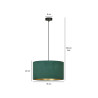 Lampa wisząca HILDE 1 BL GREEN 1051/1 EMIBIG