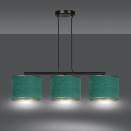Lampa wisząca HILDE 3 BL GREEN 1051/3 EMIBIG