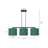 Lampa wisząca HILDE 3 BL GREEN 1051/3 EMIBIG