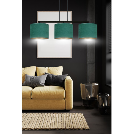 Lampa wisząca HILDE 3 BL GREEN 1051/3 EMIBIG