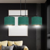 Lampa wisząca HILDE 3 BL GREEN 1051/3 EMIBIG