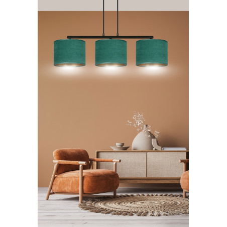 Lampa wisząca HILDE 3 BL GREEN 1051/3 EMIBIG