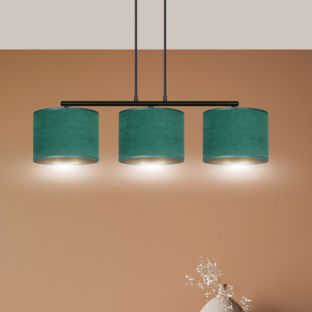 Lampa wisząca HILDE 3 BL GREEN 1051/3 EMIBIG