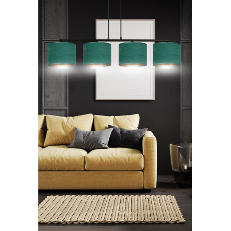 Lampa wisząca HILDE 4 BL GREEN 1051/4 EMIBIG