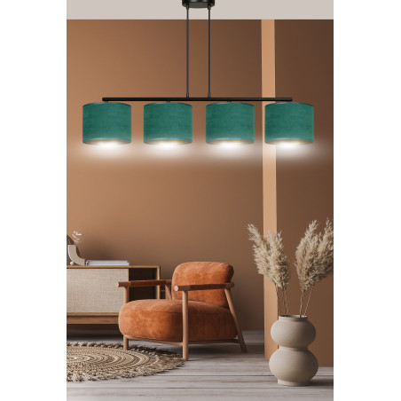 Lampa wisząca HILDE 4 BL GREEN 1051/4 EMIBIG