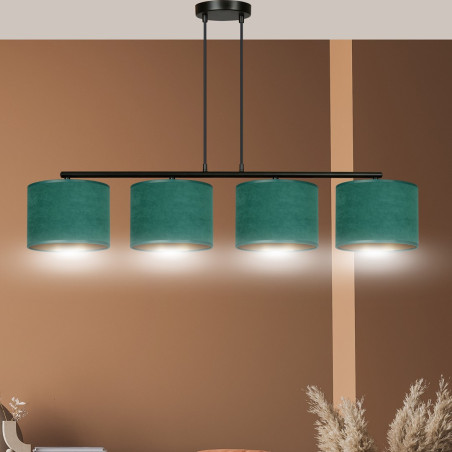 Lampa wisząca HILDE 4 BL GREEN 1051/4 EMIBIG