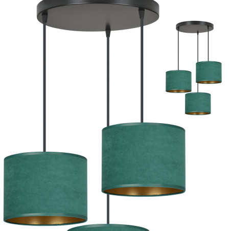Lampa wisząca HILDE 3 BL PREMIUM GREEN 1051/3PREM EMIBIG