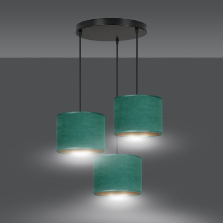 Lampa wisząca HILDE 3 BL PREMIUM GREEN 1051/3PREM EMIBIG