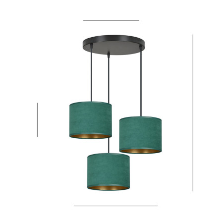 Lampa wisząca HILDE 3 BL PREMIUM GREEN 1051/3PREM EMIBIG