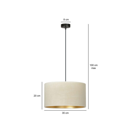 Lampa wisząca HILDE 1 BL WHITE 1052/1 EMIBIG