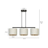 Lampa wisząca HILDE 3 BL WHITE 1052/3 EMIBIG