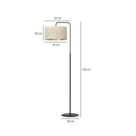 Lampa podłogowa HILDE LP1 BL WHITE 1052/LP1 EMIBIG
