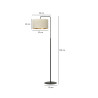 Lampa podłogowa HILDE LP1 BL WHITE 1052/LP1 EMIBIG