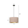 Lampa wisząca HILDE 1 BL ROSE 1053/1 EMIBIG
