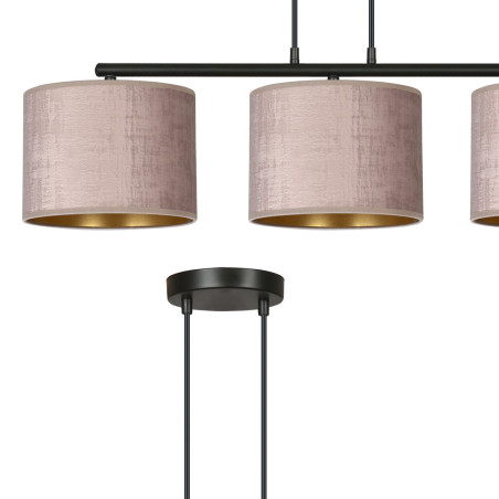 Lampa wisząca HILDE 3 BL ROSE 1053/3 EMIBIG