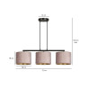 Lampa wisząca HILDE 3 BL ROSE 1053/3 EMIBIG