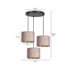 Lampa wisząca HILDE 3 BL PREMIUM ROSE 1053/3PREM EMIBIG