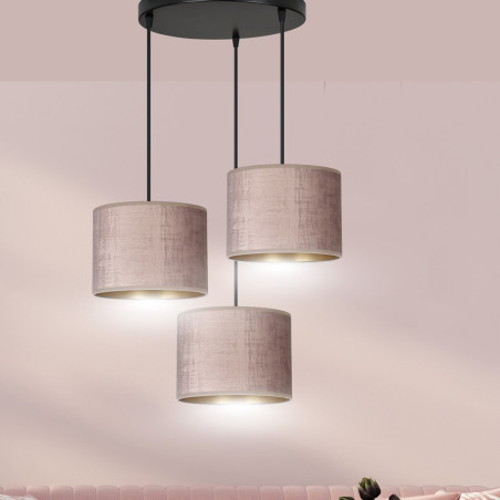 Lampa wisząca HILDE 3 BL PREMIUM ROSE 1053/3PREM EMIBIG