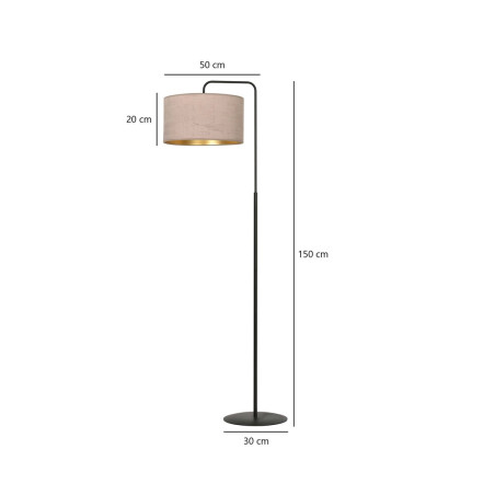 Lampa podłogowa HILDE LP1 BL ROSE 1053/LP1 EMIBIG
