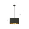 Lampa wisząca HILDE 1 BL BLACK 1054/1 EMIBIG